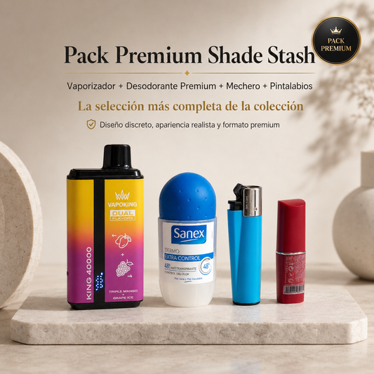 Pack Premium Shade Stash con vaporizador desodorante premium mechero y pintalabios con compartimento secreto