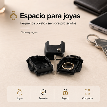 Compartimento oculto en llave de coche para micro SD y billetes