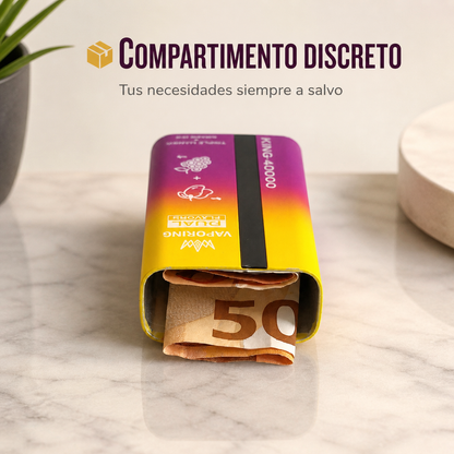 Vaporizador discreto con espacio secreto para dinero y micro SD