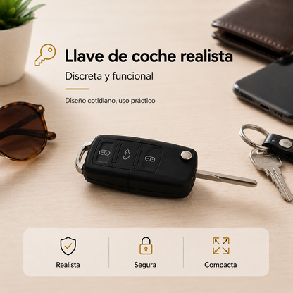 Llave de coche con compartimento secreto para dinero de emergencia