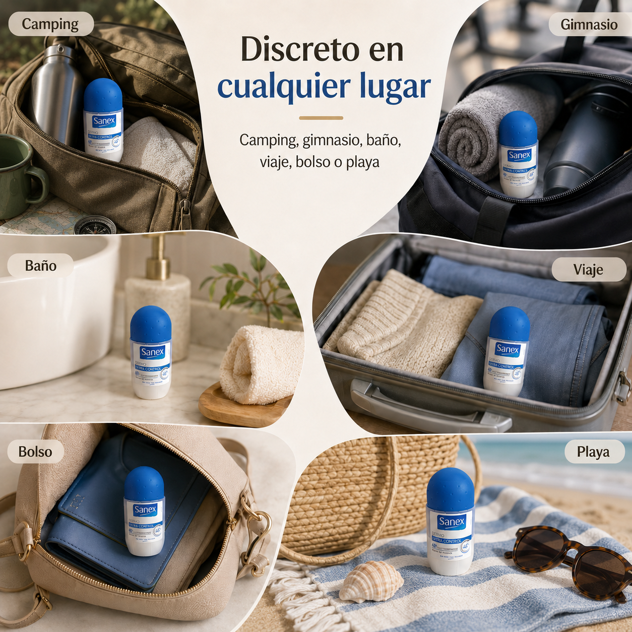 Desodorante premium Shade Stash con diseño discreto para neceser