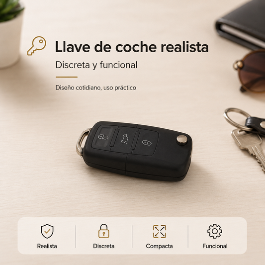 Llavero tipo llave de coche con ocultación discreta